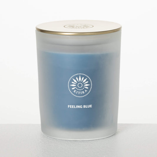 Feeling Blue Frosted Candle
