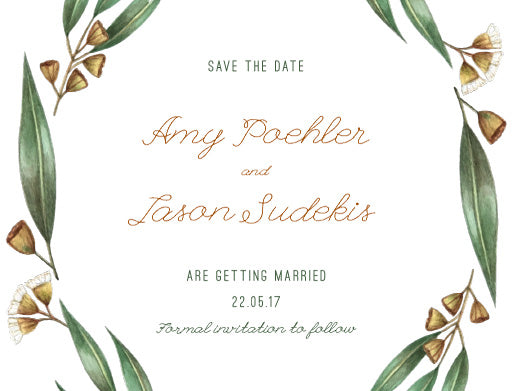 Under The Eucalyptus Save The Date Cards by Stefan A.