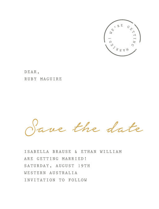 Classic Letter Save The Date Cards by Owey C.