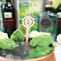 Wreath Monogram Drink Stir Stick