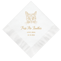 Cat Lover's Custom Wedding Napkins