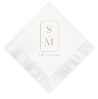 Wedding Napkins with Personalized Monogram