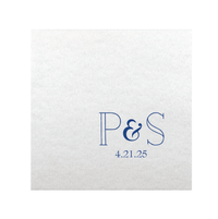 Custom Initials Wedding Premium Linun Uncoined Napkins
