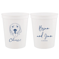 Custom Pet Portrait Stadium Plastic Cups