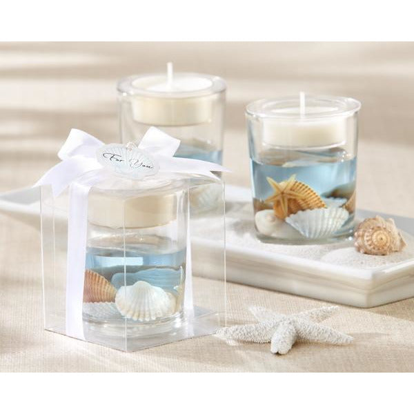 "Seashells" Seashell Gel Tealight Holder