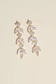 Crystal Vine Drop Earrings