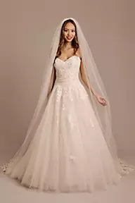 Floral Embroidered Cathedral Veil