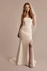 Pearl Edge Mid-Length Tulle Veil