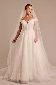 Cathedral Veil with Sequin Scrollwork Trim
