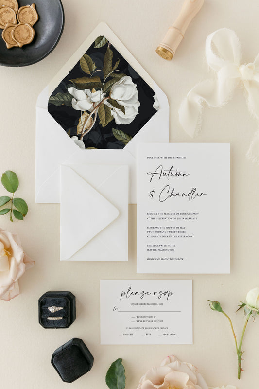 Simple Wedding Invitation Cards | The Autumn