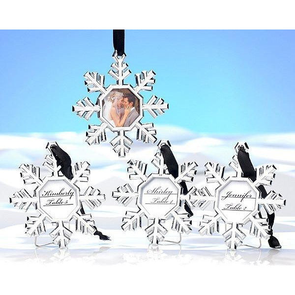 Snowflake Place Card Holder/Ornament (Set of 4)
