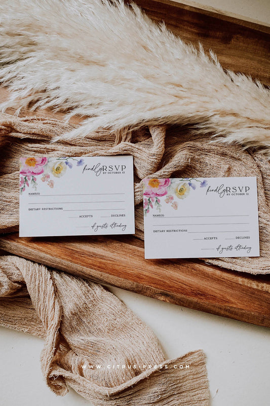 Garden Party Wedding RSVP | Aimee