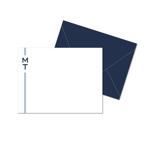 Stacked Monogram Stripe Stationery