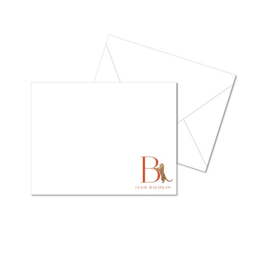 Tiger Monogram Stationery