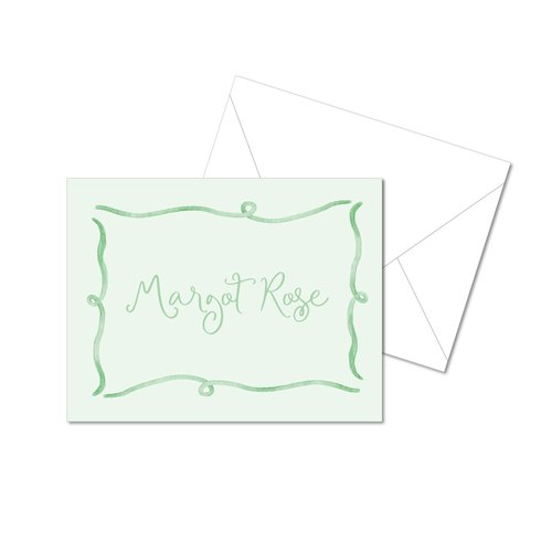 Folded Watercolor Frame Stationery