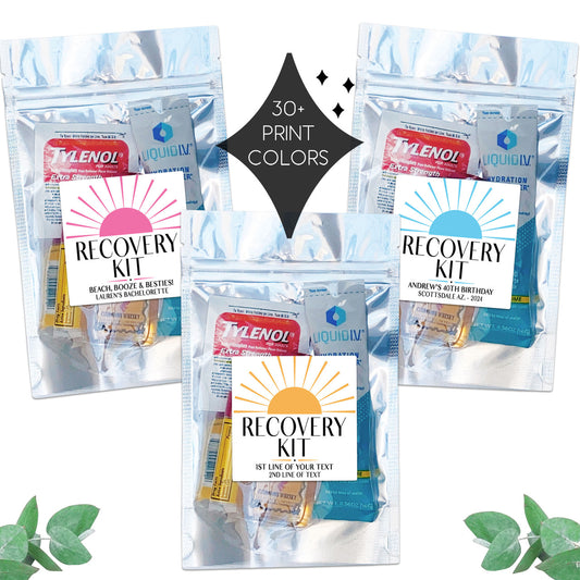 Sunshine Recovery Kit Labels + Bags