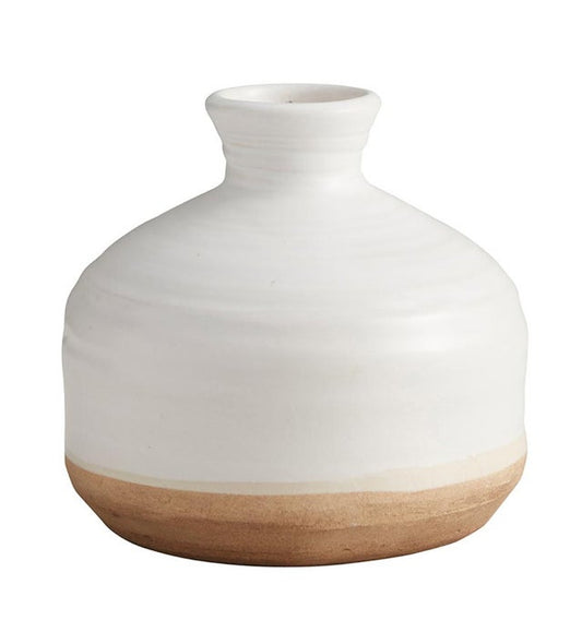Matte White and Clay Vase