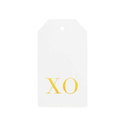 Gold XO Gift Tag Wedding Gifting