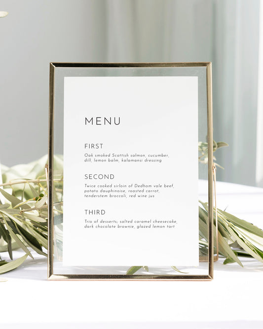 Odite Table Menu