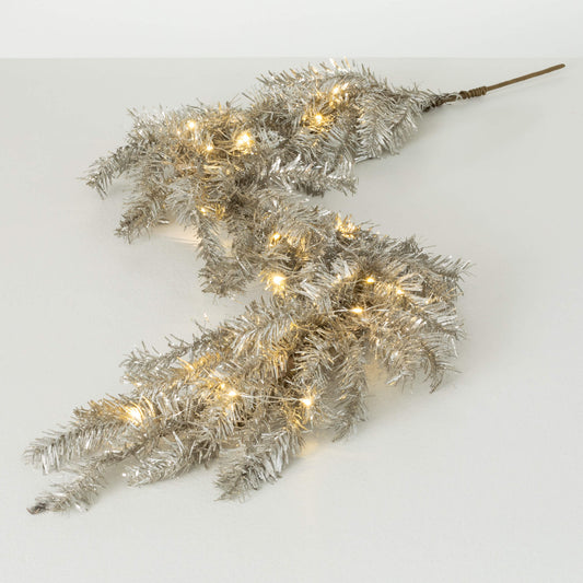Lit Tinsel Garland
