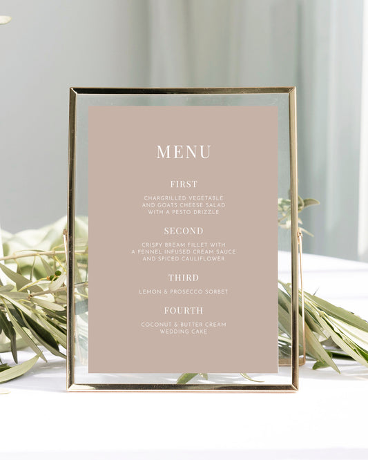 Persephone Table Menu