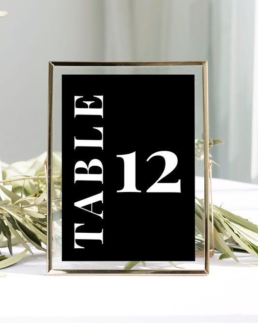 Calypso Table Number Cards