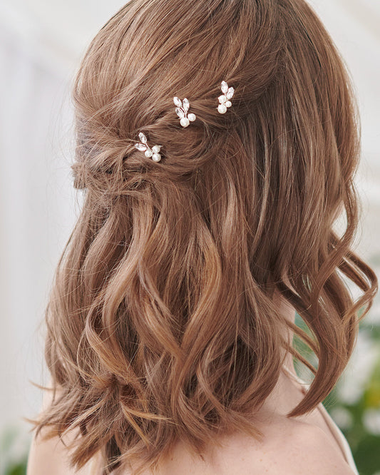 Elara Pearl Hair Pins (Set of 3)