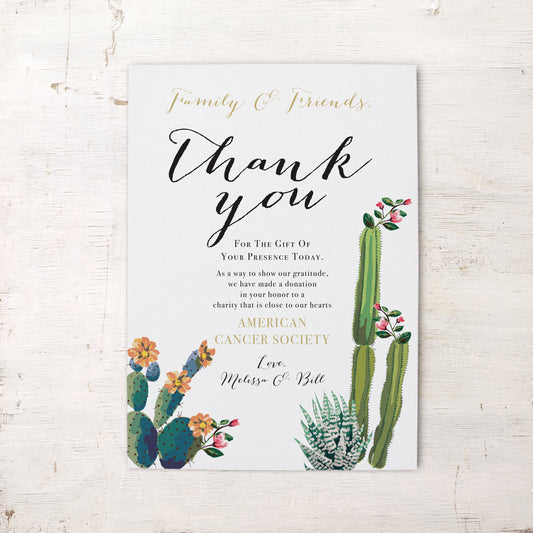 Desert Love Reception Thank Yous