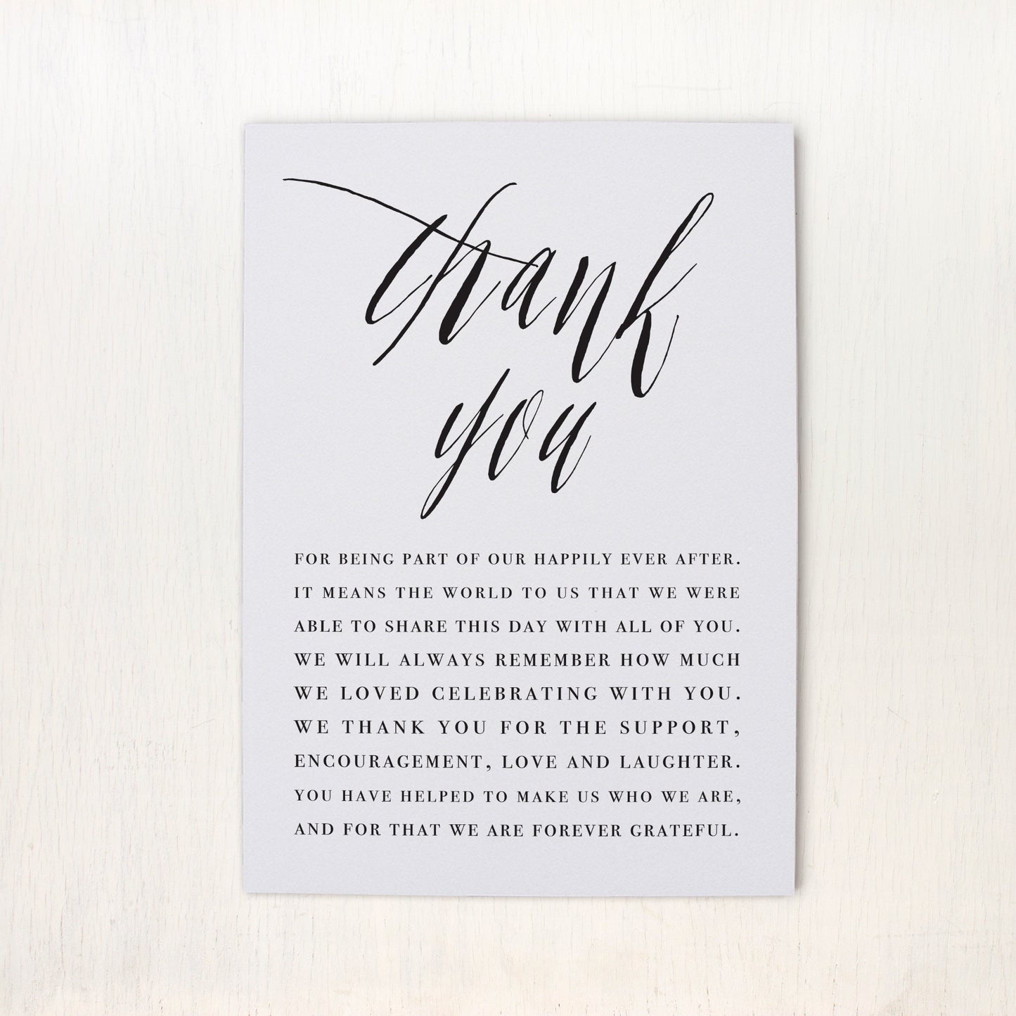 Modern Calligraphy Reception Thank Yous