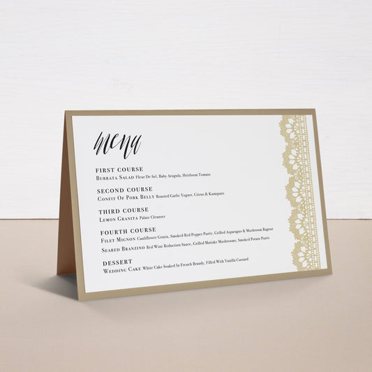 Modern Boho Tented Menu Cards