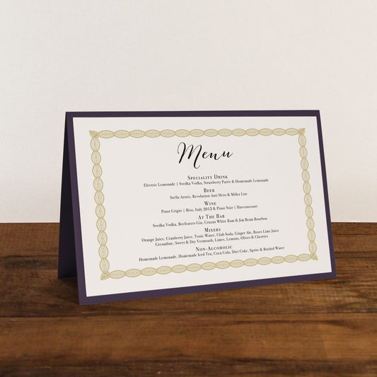 Floral Boho Tented Menu Cards