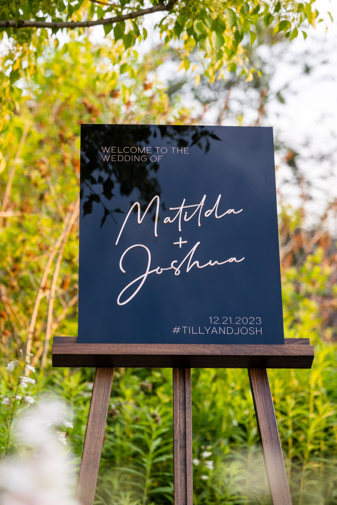 3D Acrylic Welcome Wedding Sign. Laser Welcome - Dalmatins