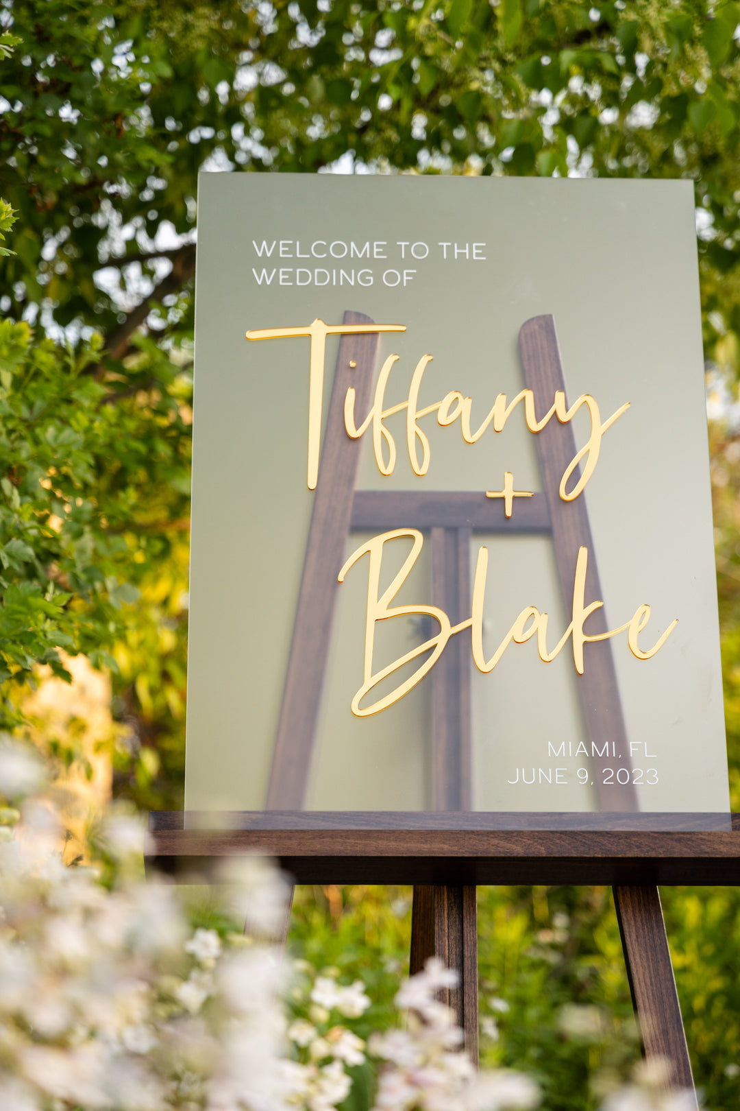 3D Acrylic Welcome Wedding Sign. Laser Welcome - Handsel