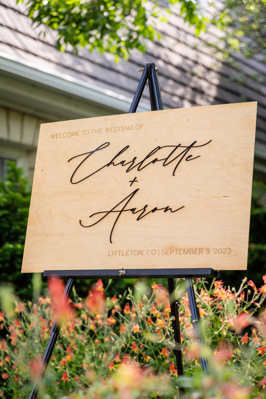 Welcome Wedding Sign, Personalized Wooden Welcome Wedding Sign, Wedding Ceremony Signage, Custom Welcome Sign, Welcome Wedding - MonthGlade