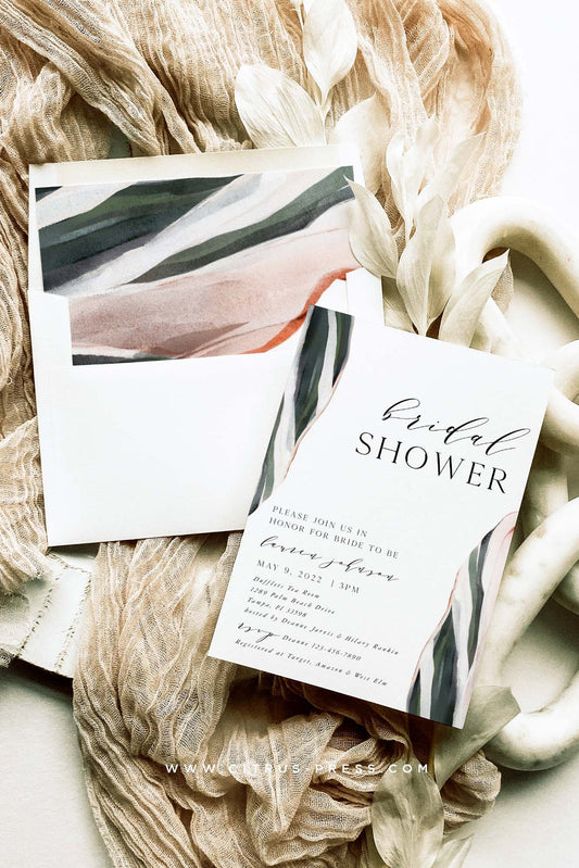 Tropical Bridal Shower Invitation | Printable Template