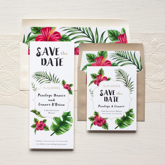 Tropical Love Save The Dates