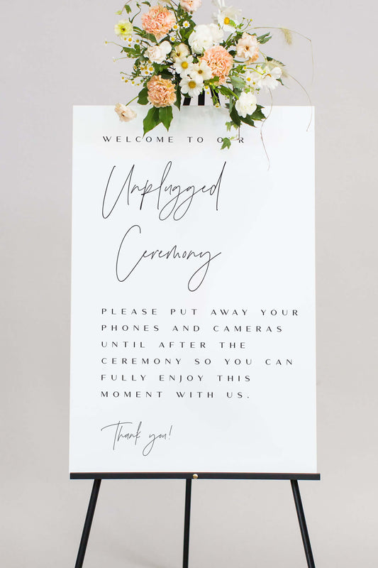 Unplugged Ceremony Sign Ideas Acrylic | The Alicia