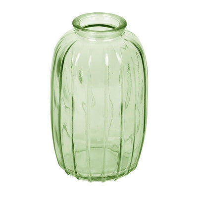Green Tall Glass Bud Vase 12cm