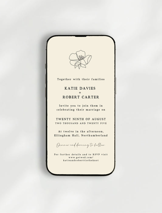 Clio Wedding Invitation | Digital E-Invite