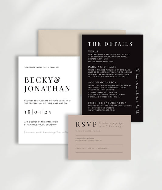 Persephone Wedding Invitation | Three Card Suite
