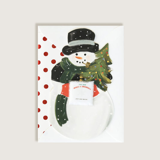 Make Your Own Snowball Snowman Greeting Card
