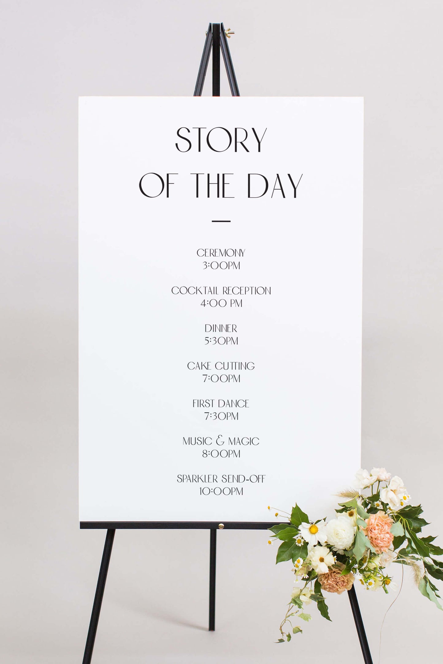 Gatorboard Wedding Day Timeline Sign | The Naomi