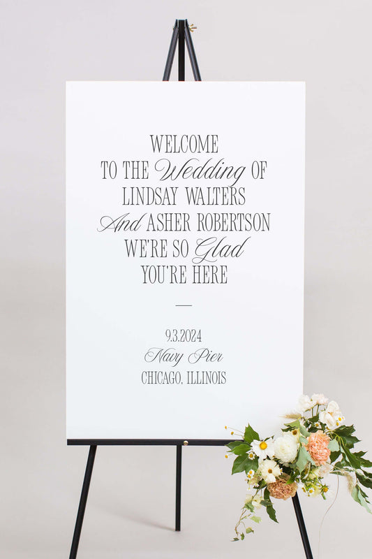 Gatorboard Wedding Welcome Sign | The Lindsay I