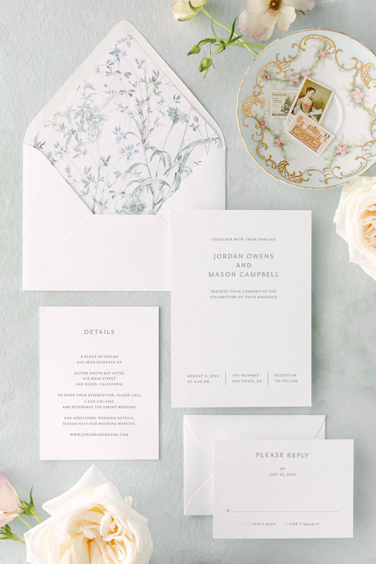 Wedding Invitation Card Design | The Jordan