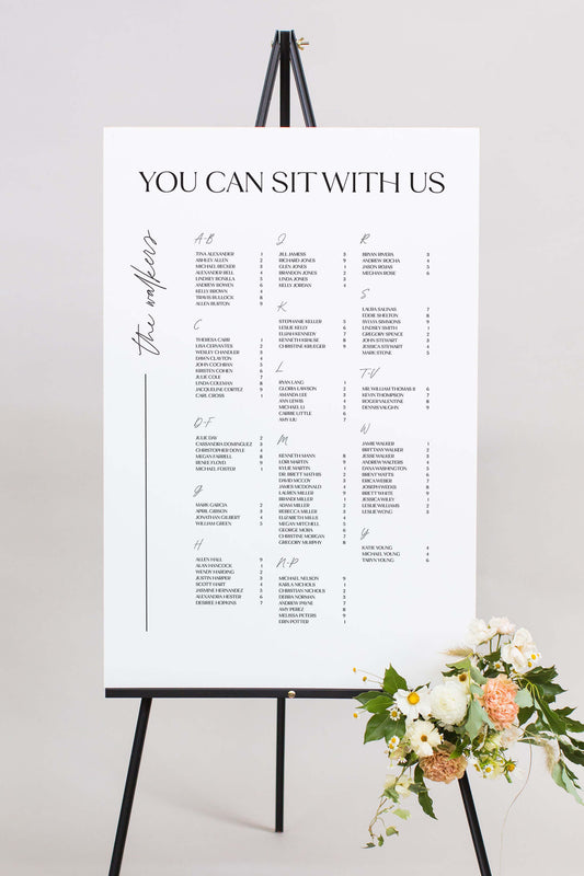 Gatorboard Wedding Seating Chart | The Hannah