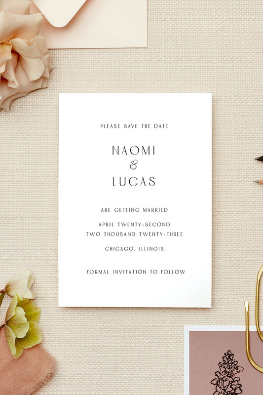 Wedding Save The Date | The Naomi