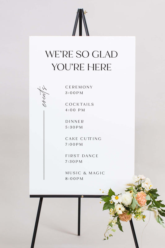 Gatorboard The Hannah | Wedding Schedule Of Events Sign