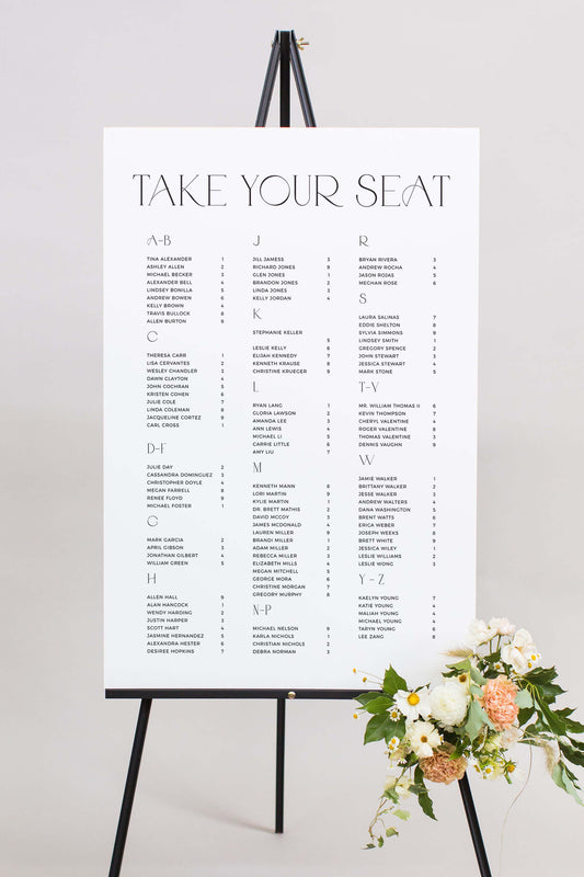 Gatorboard The Isabella | Wedding Seating Chart