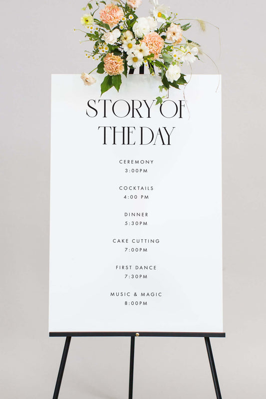 Wedding Timeline Of Events Acrylic | The Brittany