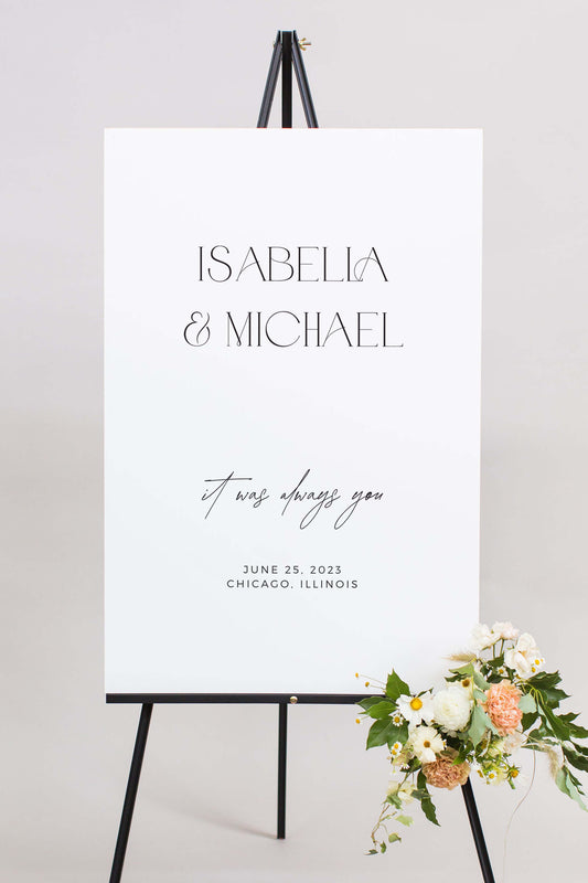 Gatorboard The Isabella | Wedding Welcome Sign